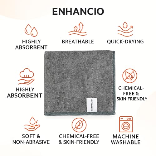 Image of Microfiber Cleaning Cloth, 350 GSM 40x40 cm | Ultra Soft Lint Free Scratch Free Towels for Car Bike Kitchen Glass Home Cleaning | Highly Absorbent Reusable Dusting Cloth | Pack of 4 | Grey