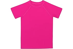 KAKU NANU Boys Rash Guard Swim Shirt for Kids UPF 50+ Sun Protection Short Sleeve