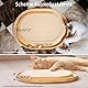 CheerPals Sisal Kratzbrett - 2-IN-1 Katzen Spielzeug, Massives Kiefernholz & Natürliche Sisal Pad & Katzenminzekugeln - 43x33x3cm Kratzmatte für alle Katzen Spielen, Entspannen