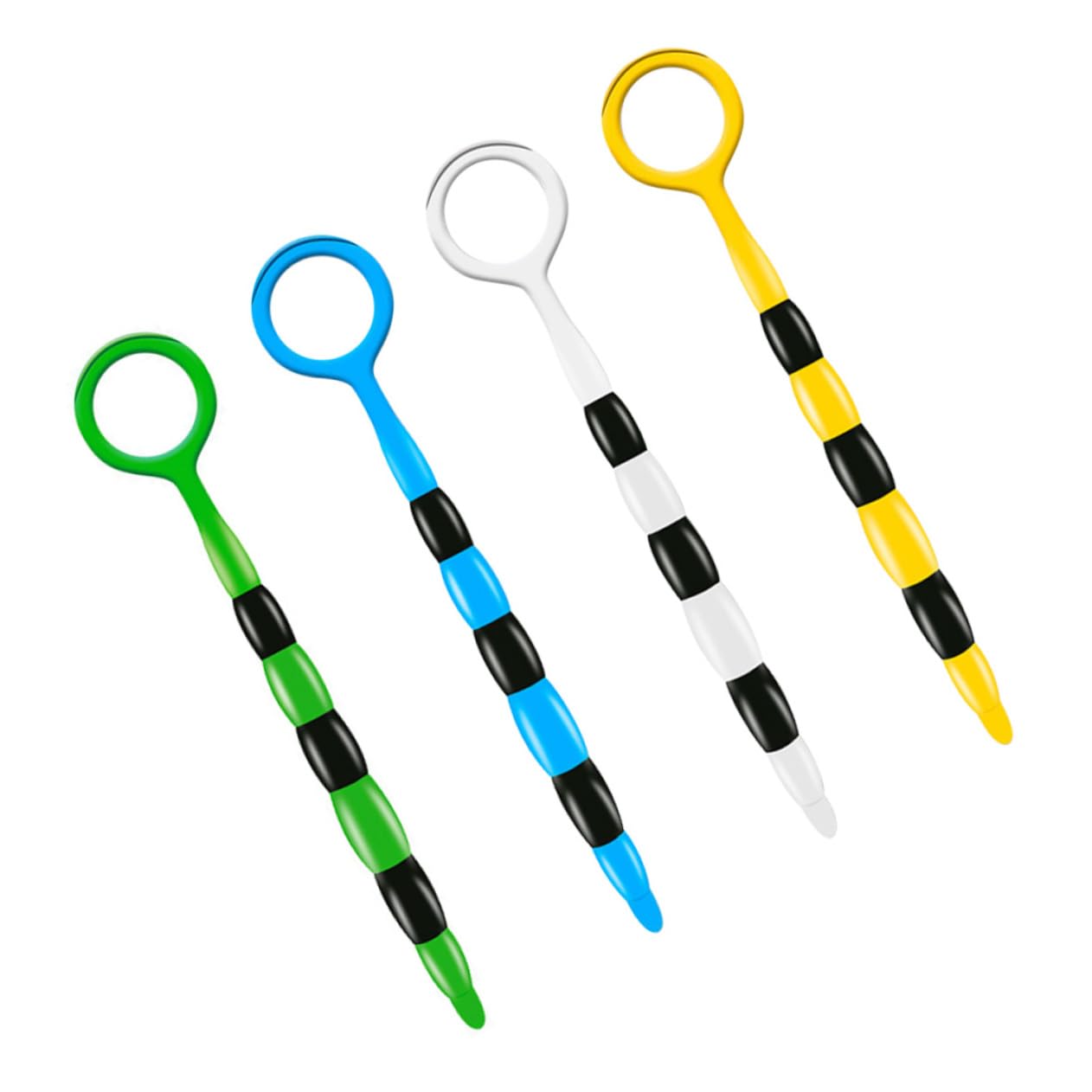 PartyKindom Tongue Scraper Set 4pcs Tongue Brush Silicone Material Deep Oral Cleaning Bad Breath Aid Comfortable Handle