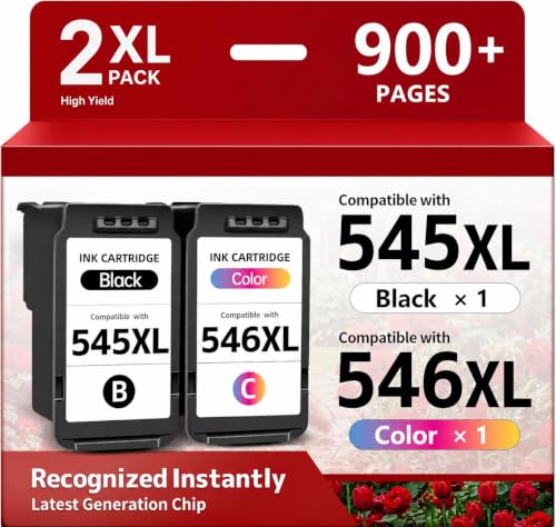 545XL 546XL Replacement for Canon 545 546 Ink Cartridges - High Yield