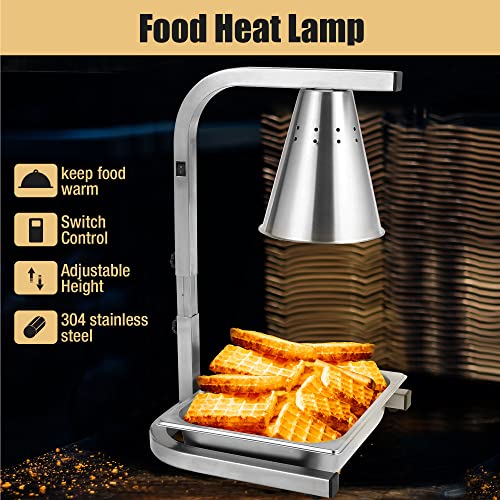 Restlrious HL1SX1-S1 Food Heat Lamp Freestanding Commercial Portable Food Warmer thumb #5