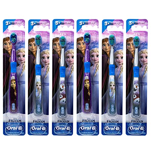 Oral-B Disney Frozen Toothbrush, 3+ YRS, Extra Soft (Characters Vary) - Pack of 6