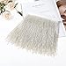 AWAYTR 1 Yard Beaded Fringe Trim - 6in Wide Glass Beaded Fringe for Dress Clothing and DIY Crafts (Silver)