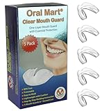 Oral Mart Youth Clear Mouth Guards for Kids (5 Pack) (Youth-Sized) - Sports Mouth Guard for...