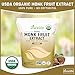 Durelife Organic 100% Pure Monk Fruit sweetener, No Erythritol, Monkfruit Extract Powder, USDA organic NON-GMO Project Verified, Keto Certified, OU kosher No Fillers Zero Calorie Sugar Substitute 5 OZ