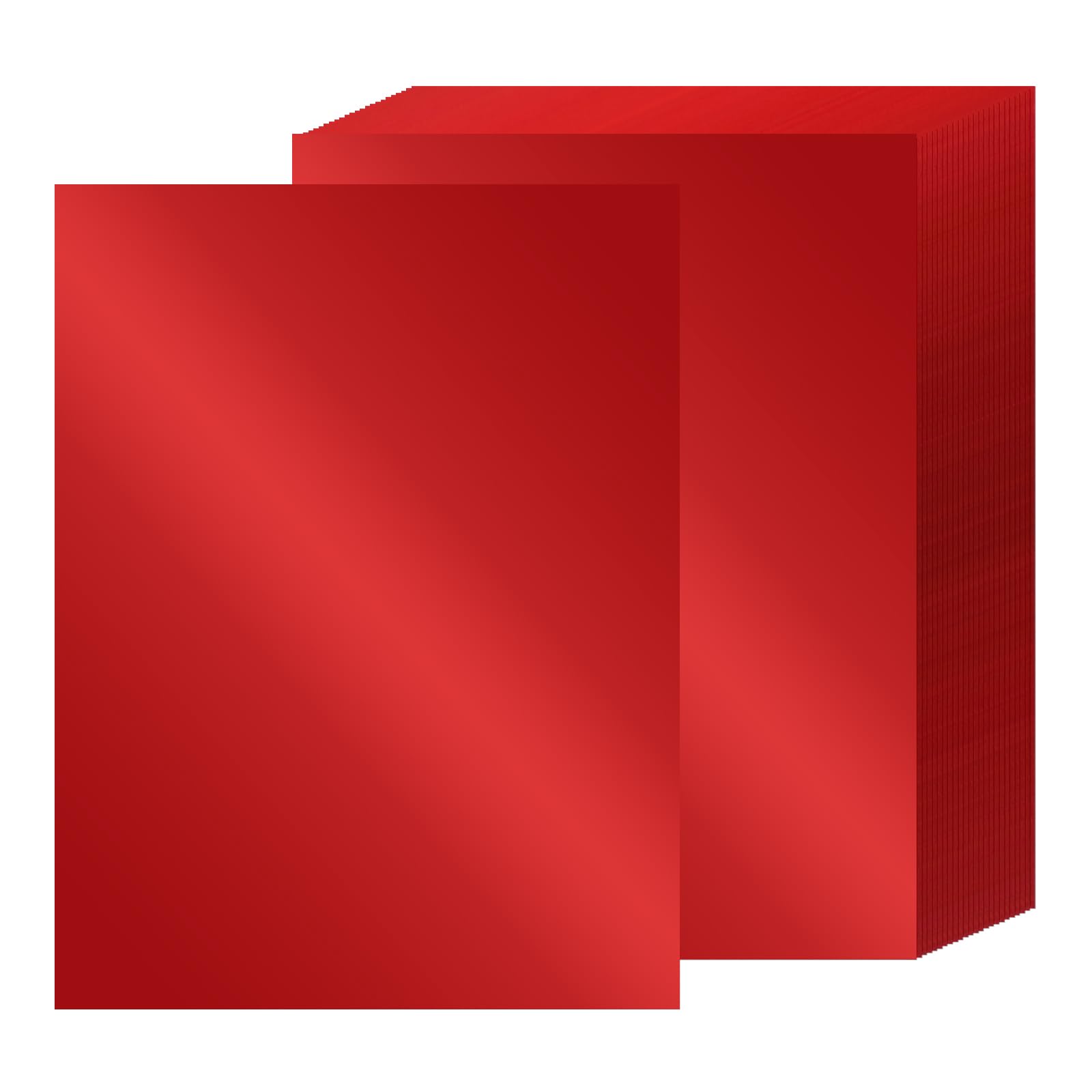 24 Sheets Red Metallic Cardstock Paper 8.5 X 11", 92lb/250gsm Thick Paper Red Foil Cardstock Shiny Mirror Glitter Paper for Crafts Scrapbook Card