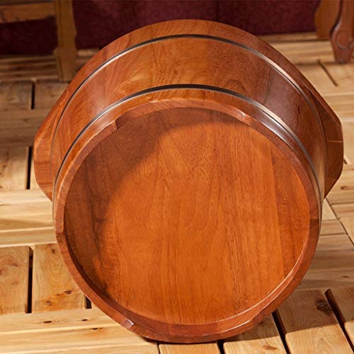Tina de madera para baño de pies tipo barril miniatura 7
