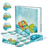 10 unidades, 10 tarjetas de menú en los colores del arco iris y 25 pequeñas Nombre tarjetitas para vuestros huéspedes Plus 24 pequeñas redondas fischeauf adhesivo con 4 cm Diámetro. especialmente para bautizo, cumpleaños, comunión, confirmación, cumpleaños infantil – también para adultos – para todos los amantes de Maritimes y peces.