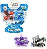 Hanukkah Musical Light-Up Dreidel Spinning Tops Set, Plays 2 Classic Hanukkah Songs, Assorted Colors (2-Pack Blister)