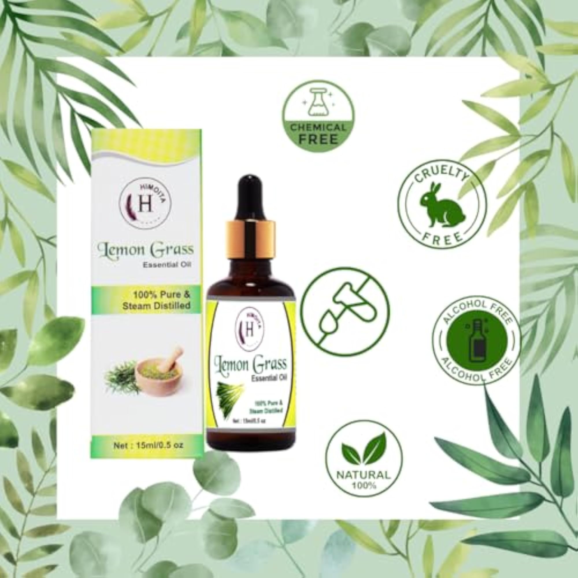 Refreshing Lemongrass Essential Oil for Wellness and Home