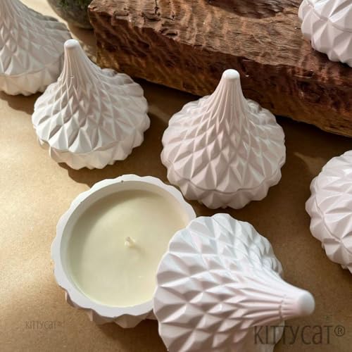 Image of Kitty Cat Aesthetic Soy Wax Scented Candle | Vanilla Fragrance | Handmade Concrete Jar with Lid | 12+ Hours Burn | Reusable Decorative Jar | Luxury Home Decor & Gift for Bedroom, Office & Festivals