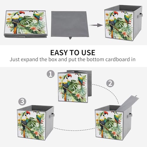 Cubes de rangement pliables toucans pour organiser la chambre - 5