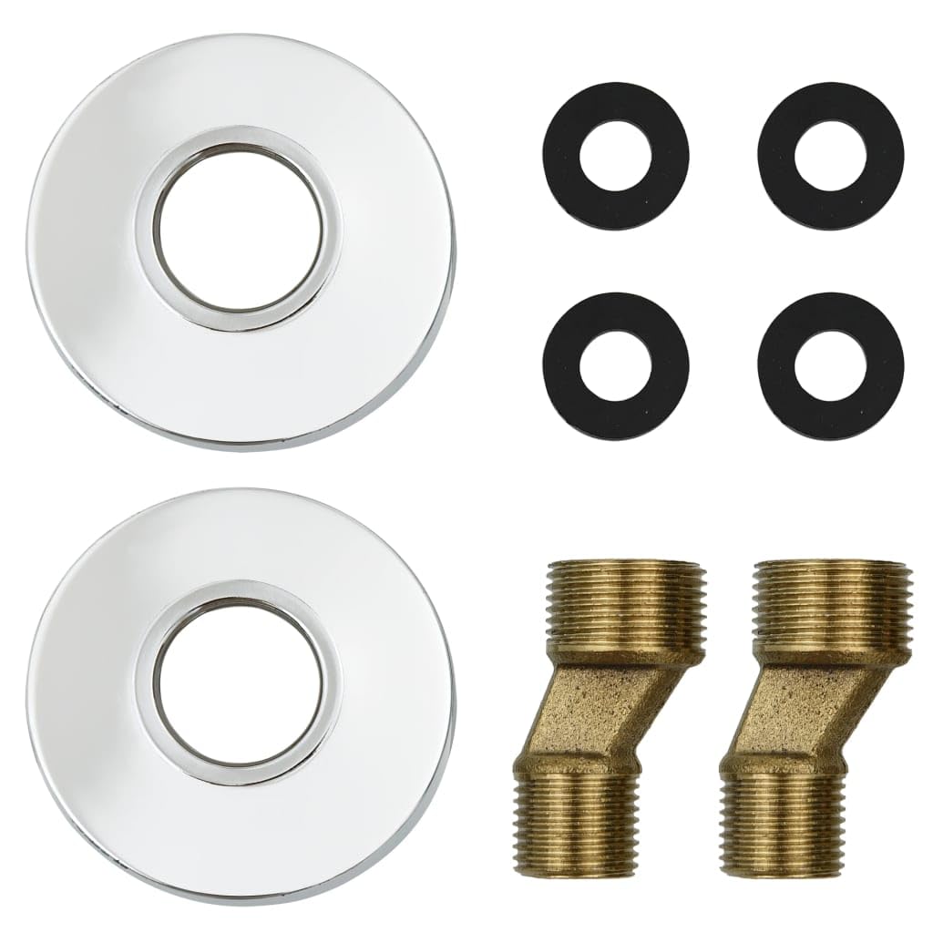 Generico Rubinetto Vasca a 2 Maniglie con Soffione a Mano Cromato Retro,Argento,2.05kg,146491