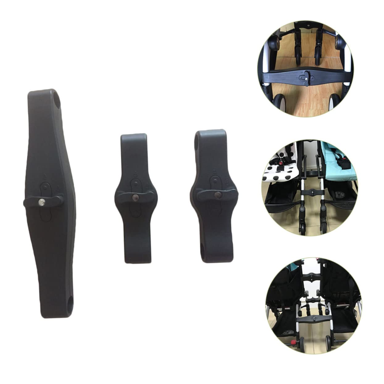 Abaodam 3pcs Stroller Connector for Dual Pushchair Connector Lightweight and Detachable for Parks and Outings Flexibility and Comfort for Parents and Boys and Girls