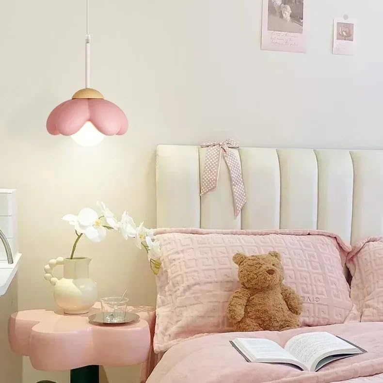 Lampe suspendue à pétales roses pour rassurer votre enfant la nuit