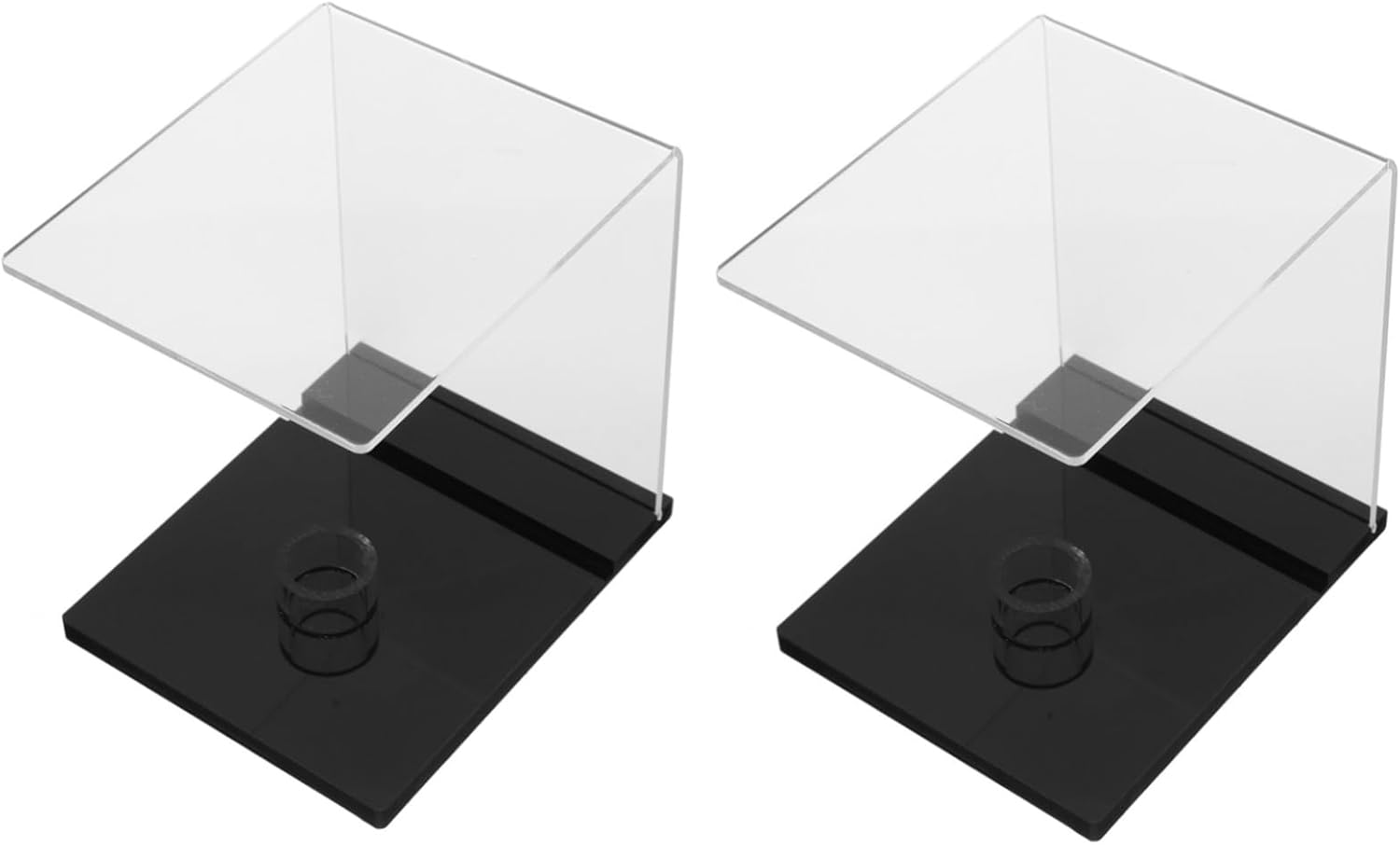 2pcs Acrylic Baseball and Softball Display Case Base Transparent Holder for Autographed Memorabilia and Collectibles for Sports Fans and Enthusiasts