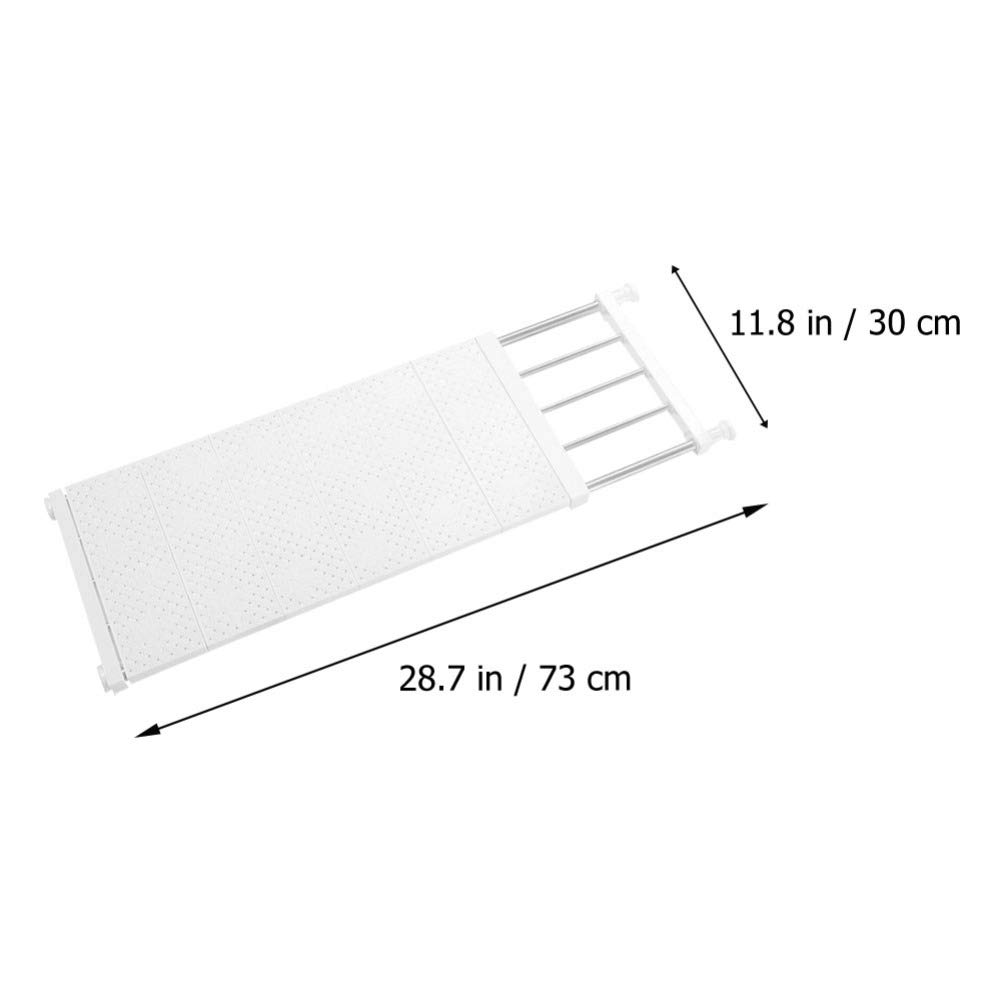 Cabilock Cloth Holder Delamination Rack Shelf Organizer for Living Room Kitchen and Bathroom Space-Saving Design White