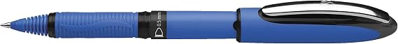 Schneider One Hybrid C Rollerball Pen, 0.5 mm Hybrid Conical Tip, Light Blue Barrel, Black Ink, Box of 10 Pens (183201)