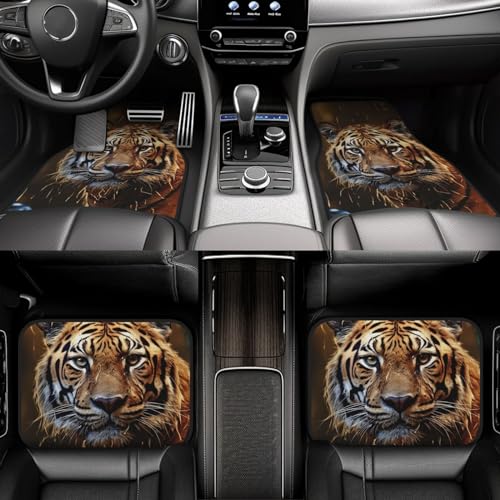 Tapis de voiture motif léopard pour trajets en famille