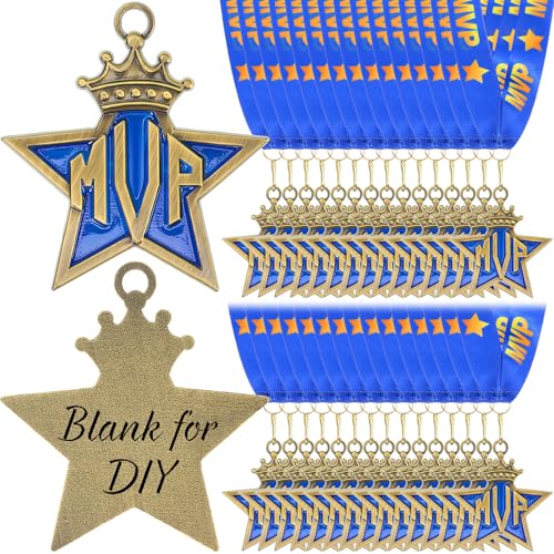 Loetere 12/24/36 Pcs 2.56" Award Medals Bulk with Neck Ribbon