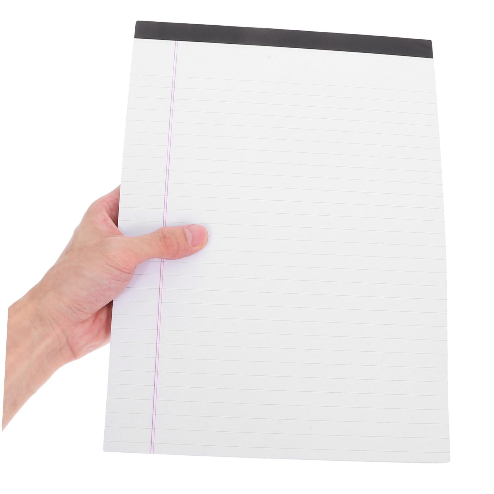 Blocco Note A4 4 Pezzi Carta Bianca Righe Larghe Supporto Robusto per Scrittura Scolastica e Ufficio, Pad Legali per Appunti Pratici e Resistenti