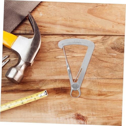 Calibrador OUNONA con medidor triangular de espesor Métrico para joyería herramienta de medición de acero inoxidable miniatura 6