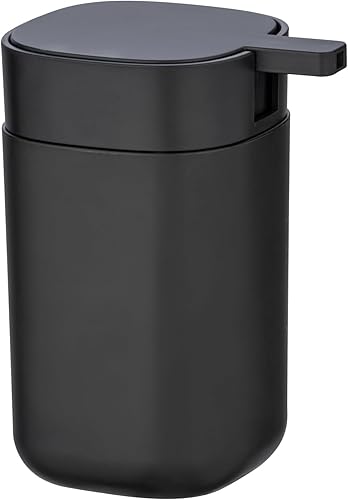 WENKO Dosificador de jabón Davos, Mate, Negro Mate, 1
