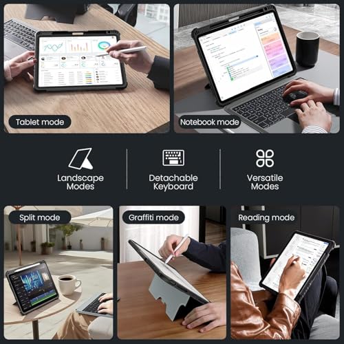Image of Nilllkin Bumper Combo Backlit Keyboard Case for Apple iPad Air 11 inch (M3)(2025)[Magnetic Detachable] Keyboard Protective Case with Multi-Touch Trackpad & Wireless Pencil Holder