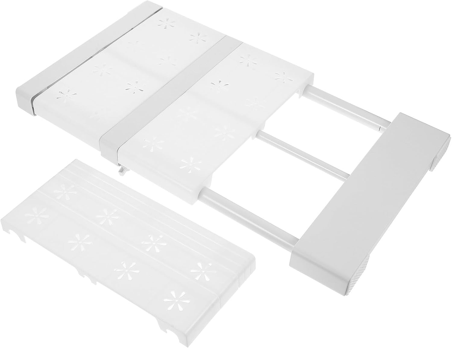 Outanaya Expandable Tension Shelf for Closet, Adjustable Wardrobe Rack Organizer, 31-42cm Length X 24cm Width, Practical Storage Divider for Cabinet and Clothing Closets