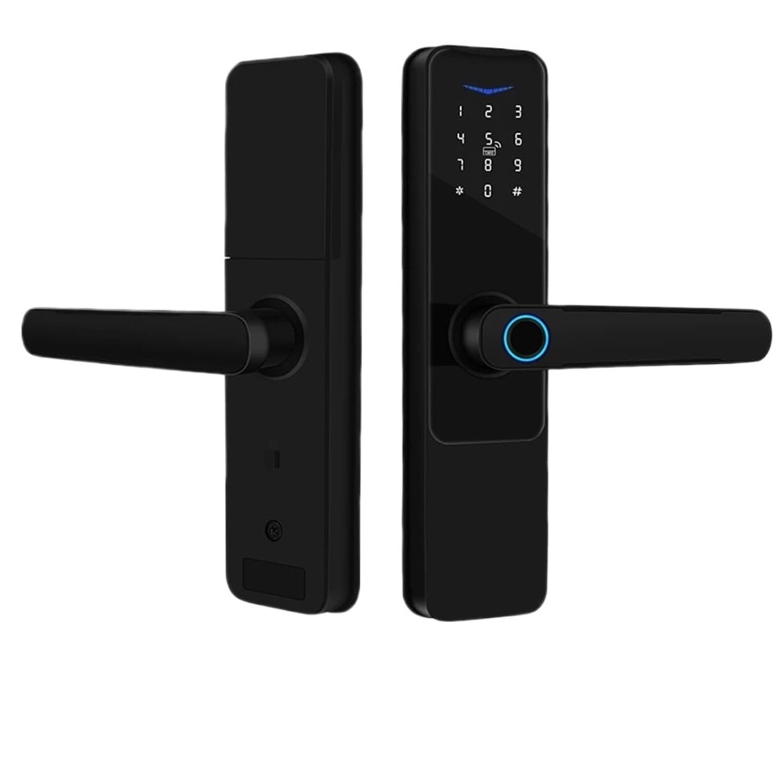 Inteligentny zamek do drzwi z uchwytem dostęp bezkluczykowy wejściowych WIFI inteligentne życie darmowa aplikacja zdalnie sterowane 35-120mm(22 x 240 (6085))