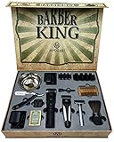 Barber Box Kit - including 9 items: Hair Clipper(4 Combs) Hair Trimmer(3 Combs) Straight Razor, Shaving Bowl, Vintage Safety Razor, Shaving Brush, Alum Block, Beard Comb, Travel Adapter