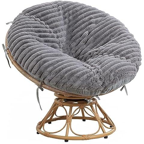 HOMBYS Fluffy Shaggy Papasan Chair Cover Cover