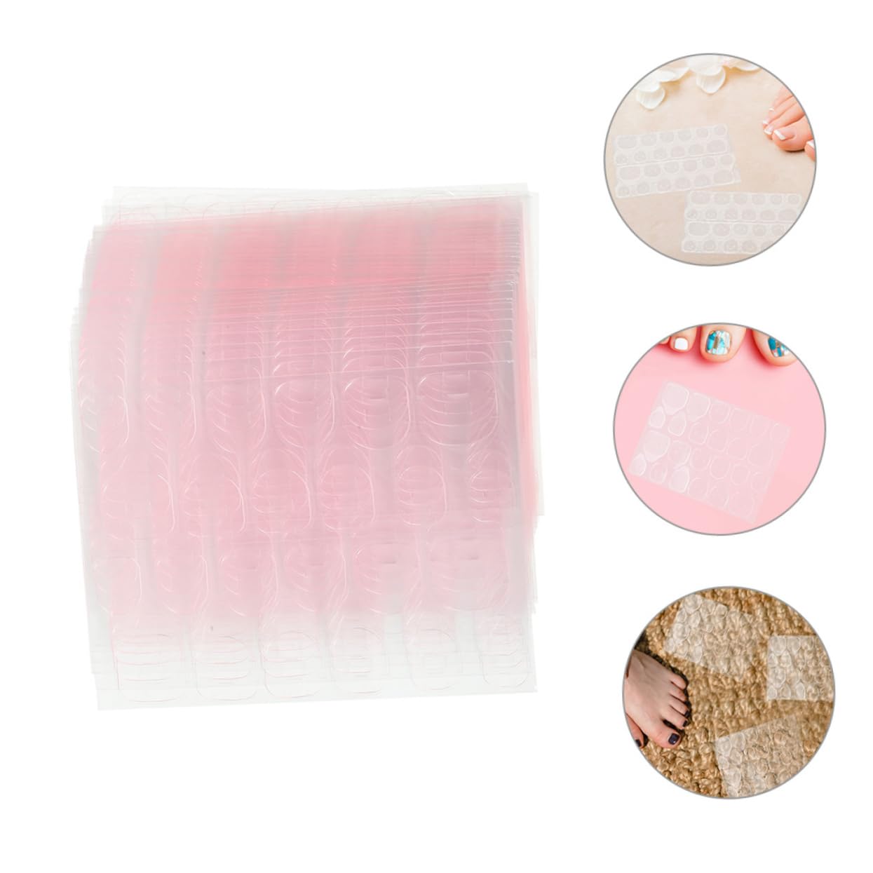 WOONEKY 100sheets Nail Adhesive Tabs Strong Double Sided Glue for Press Nails Fake