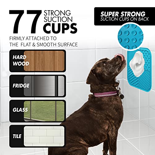 Tripolaco Lick Mat For Dogs And Cats 2 Pack, Large Licking Mat With Suction Cups For Dog Anxiety Relief, Cat Lick Pad For Boredom Reducer, Dog Slow Feeder Treat Mat Perfect For Grooming Etc. #TOP4