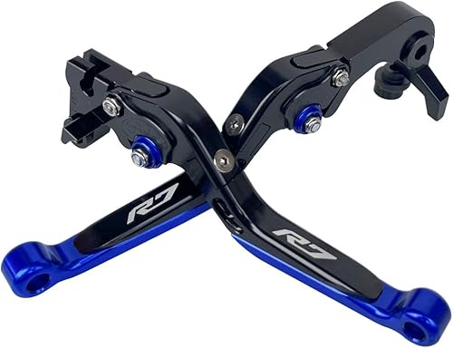 WOMELF Palancas de freno de embrague extensibles ajustables azules Palanca de ajuste compatible con Yamaha YZF R7 2021 2022 2023