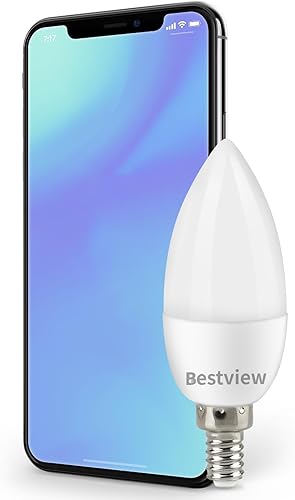 Miniatura 9 de Bestview Bombillas parpadeantes, 3 modos de luz LED con efecto de llama, bombilla inteligente E12 con base de candelabro para Halloween, Navidad,