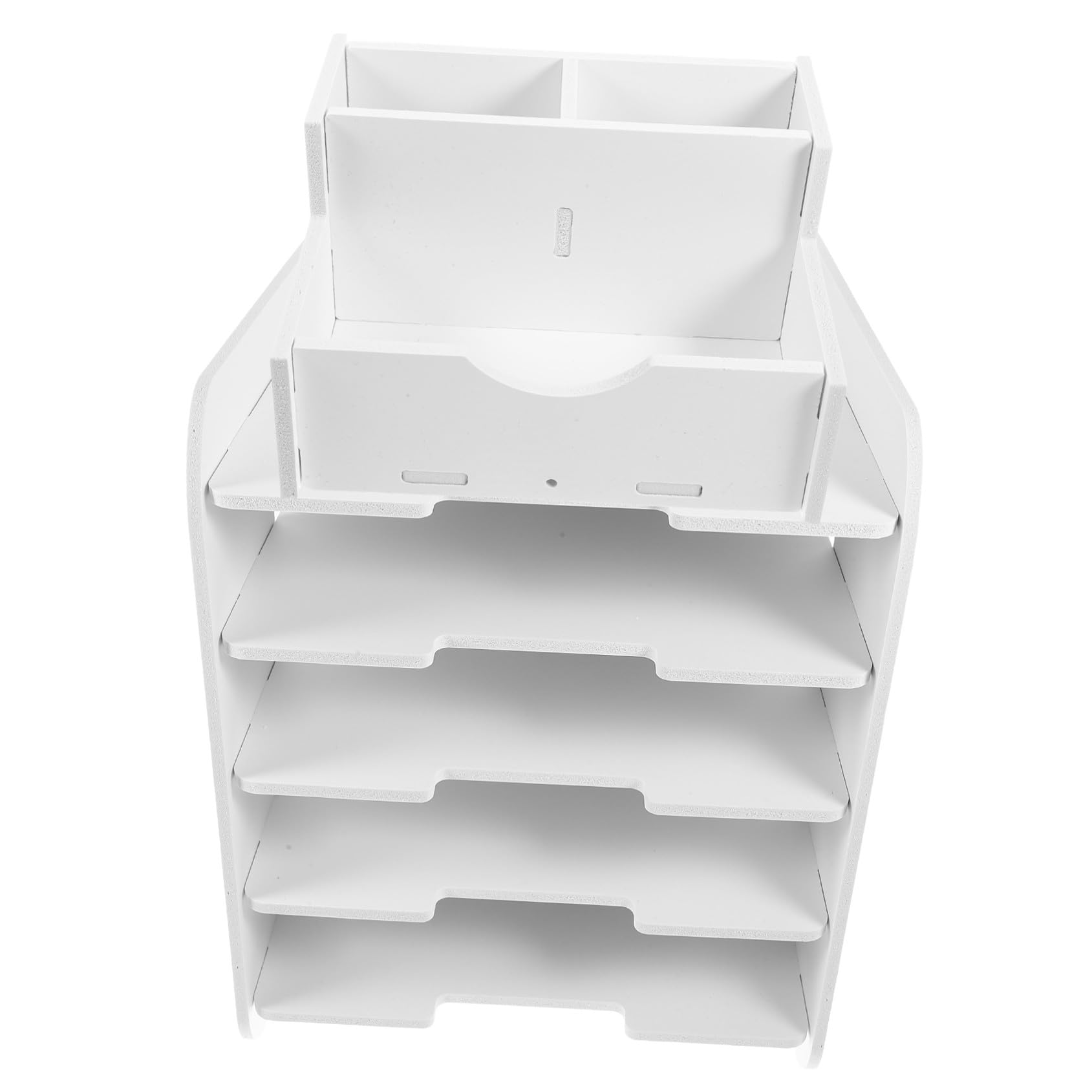 Organisateur de documents étagère de rangement pour dossiers A4 et trieur de bureau blanc