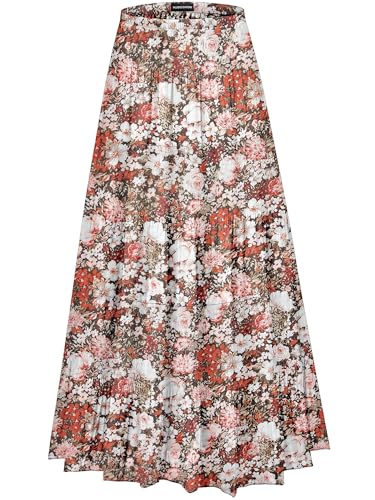 Amazon.com: MJBGSHOW Womens Chiffon Long Skirt Elastic High