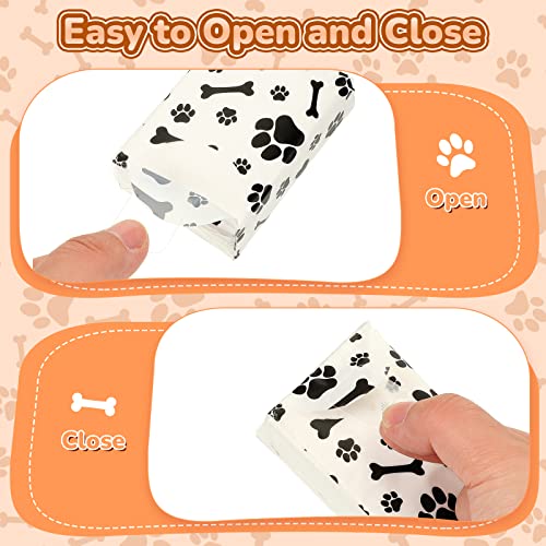 60 Pieces Pocket Sized Travel Facial Tissue Paper Facial Tissues Paw Prints Facial Tissue Paper Dog Birthday Party Supplies 480 Sheets Paw Print Kit For School Travel, 2.95 X 1.97 X 0.79 Inch #TOP3