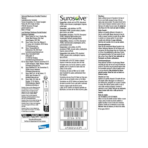 Surosolve Ohrenspülung (125 ml) – Ohrreiniger für Hunde und Katzen – entfernt Cerumen, Schmutz & überflüssiges Sekret – Katzen & Hunde Ohrreiniger für saubere und gesunde Ohren