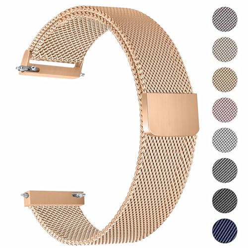 Image of Tobfit 22mm Strap Compatible for Fire-Boltt Ninja Call Pro, Phantom, Ring, Visionary (Watch Not Included), Stainless Steel Chain Strap with Magnetic Buckle for Men&Women