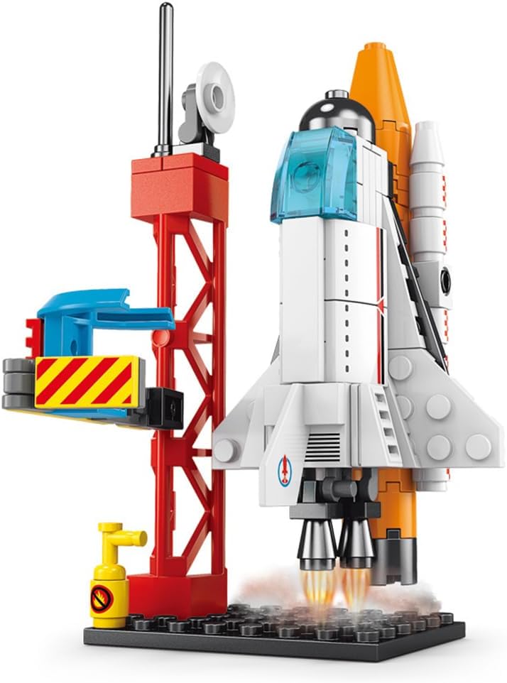 Building Block Space Exploration Shuttle Toy with Control Tower Building Kit Spacecraft for 6 7 8 9 10 Years Old Boys, Best Space Toy Gifts for 6-10 Years