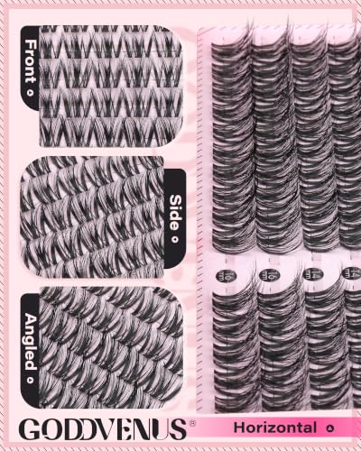 Image of Goddvenus Wispy Lash Clusters Russian D Curl Natural | Eyelash Clusters 10-16mm Individual Lashes, Clump-Free False Eyelashes for DIY Lash Extensions, Old-Money Elegance Look