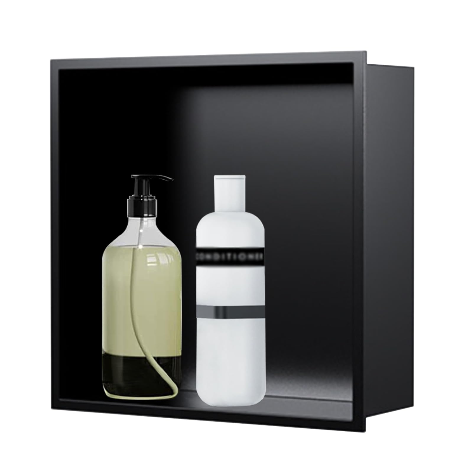 Niche de douche en acier inoxydable étagère murale encastrée design minimaliste