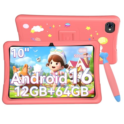 �yAndroid16 �L�b�Y�^�u���b�g 2026�ŐV�zTABWEE K10 �L�b�Y�^�u���b�g10�C���` Wi-Fi���f���A�L�b�Y�X�y�[�X&YouTube Kids �Ή�&iKids�Ή��A�A���h���C�h16�A12GB+64GB+2TB TF�g���AUSB�[�d 5