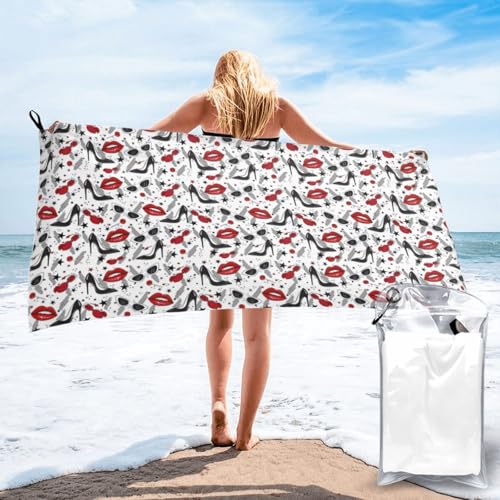 Toalla de baño suave de secado rápido y gran tamaño con estampado original 2