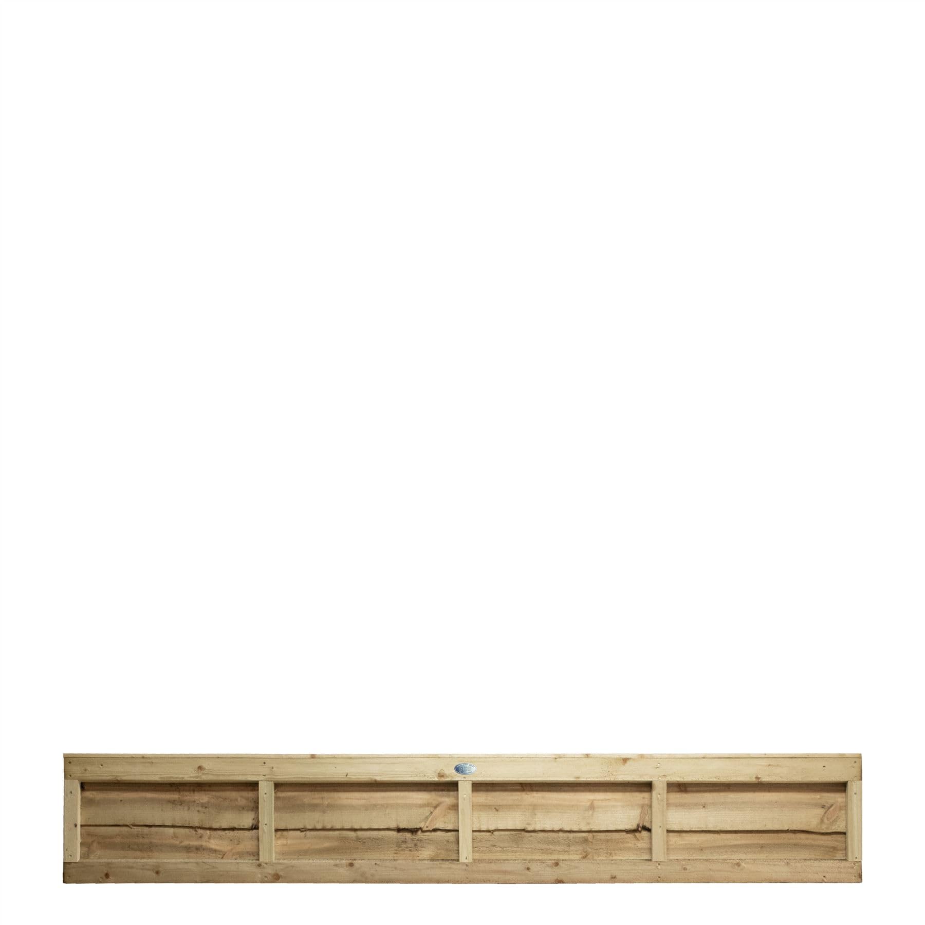 Premier Lap Wooden Fence Panel, 6ft x 1ft Overlapping Waney Larch Fencing Topper Extension | Pressure Treated Timber, Ideal for Garden Privacy (Wide: 182cm x High: 30cm)