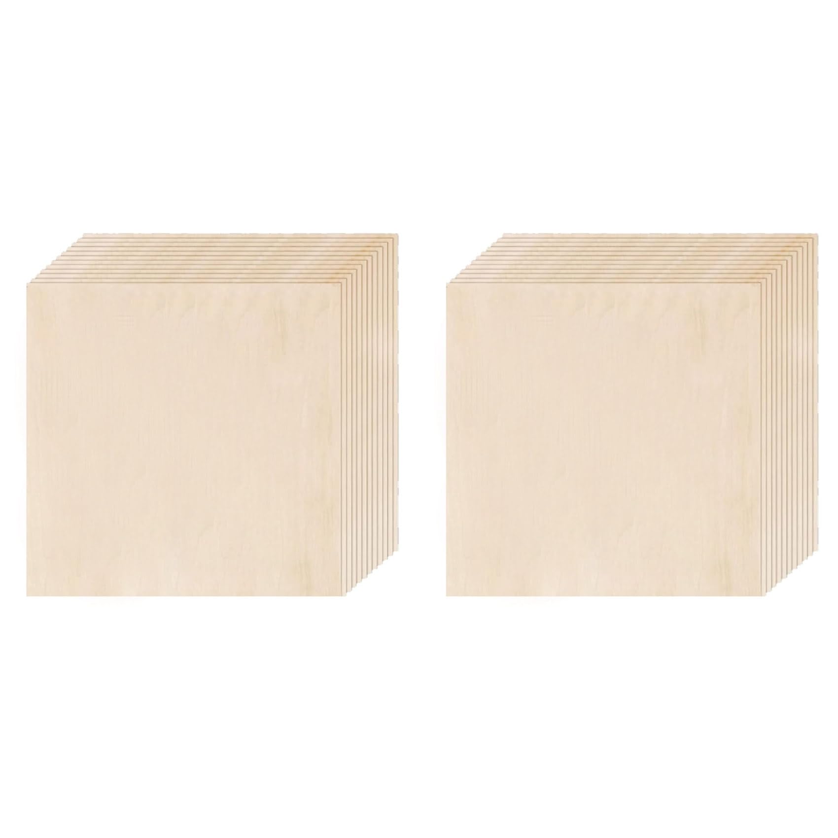 Hndhbfgrt Basswood Sheets 24 Pack,12x12x1/8Inch Plywood Sheets,3mm Basswood for Cutting, Engraving Blanks,Drawing