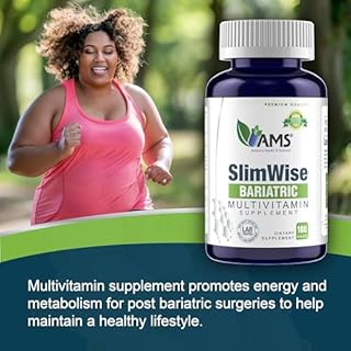 America Medic & Science SlimWise Bariatric Multivitamin – 180 Caplets | 2-Month Supply | Post Gastric Bypass & Sleeve Support | Iron, B12, Vitamin D3, Folate | Easy-to-Swallow Bariatric Vitamins